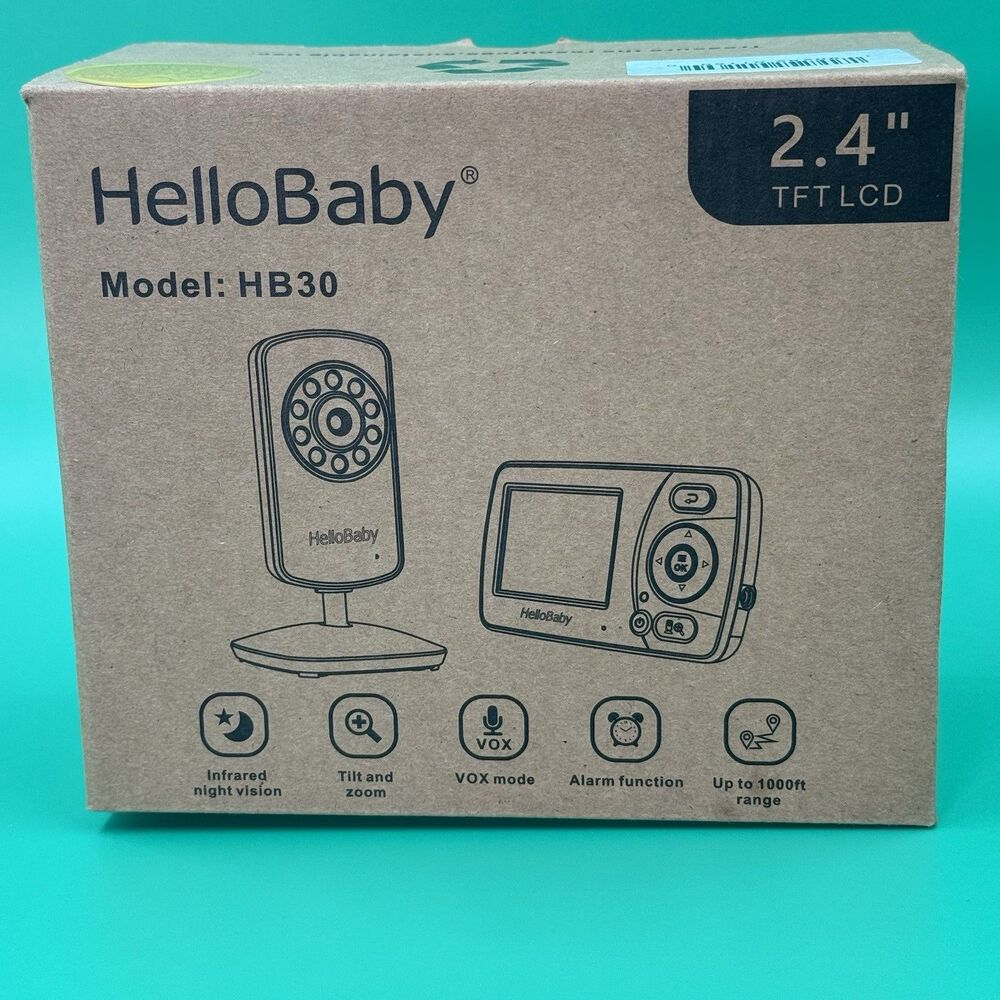 HelloBaby Baby Monitor Camera Audio 1000ft Range Night Vision Open Box